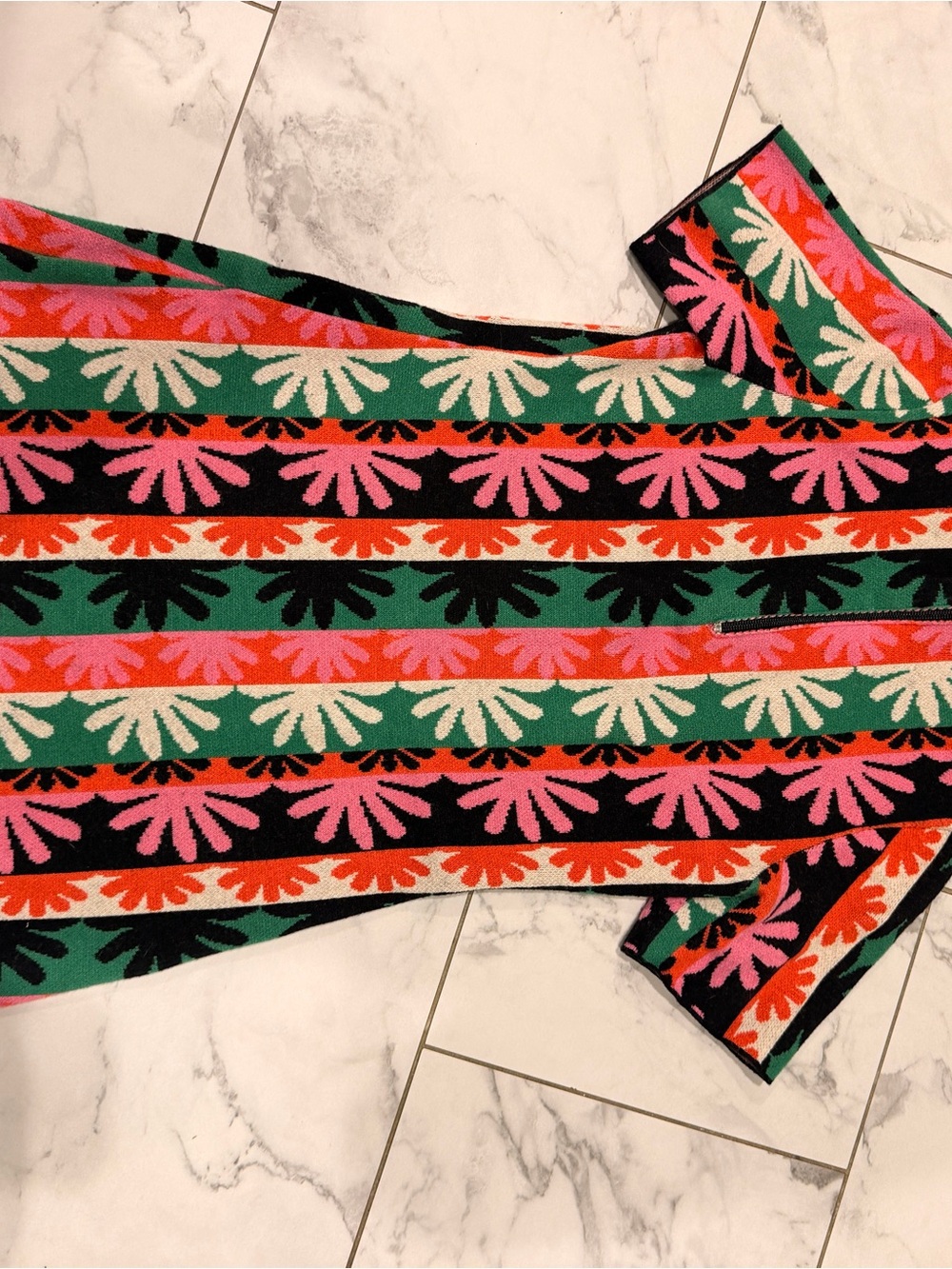 Women’s Floral Stripe Knit Dress - Multicolor
